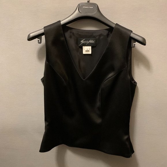 Sunny Choi V neck black silk top - Picture 1 of 1